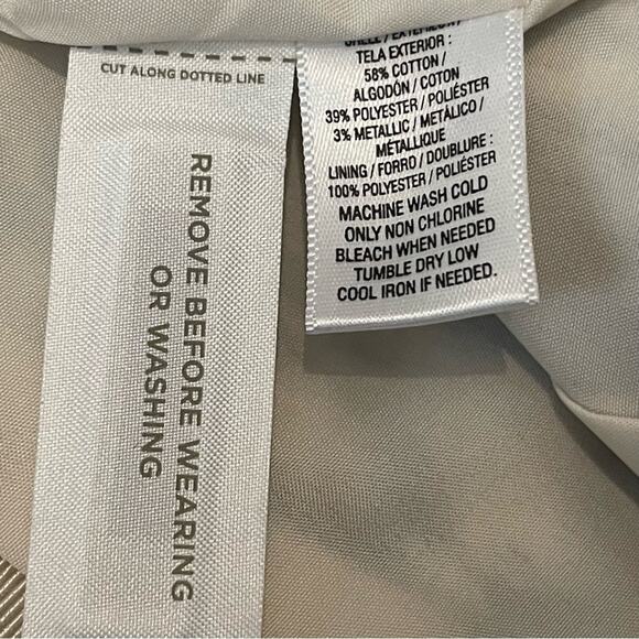 LOFT Cream W Metallic Gold Party Whimsy Glam Skirt‎ NWOT Size 2P - Picture 10 of 12